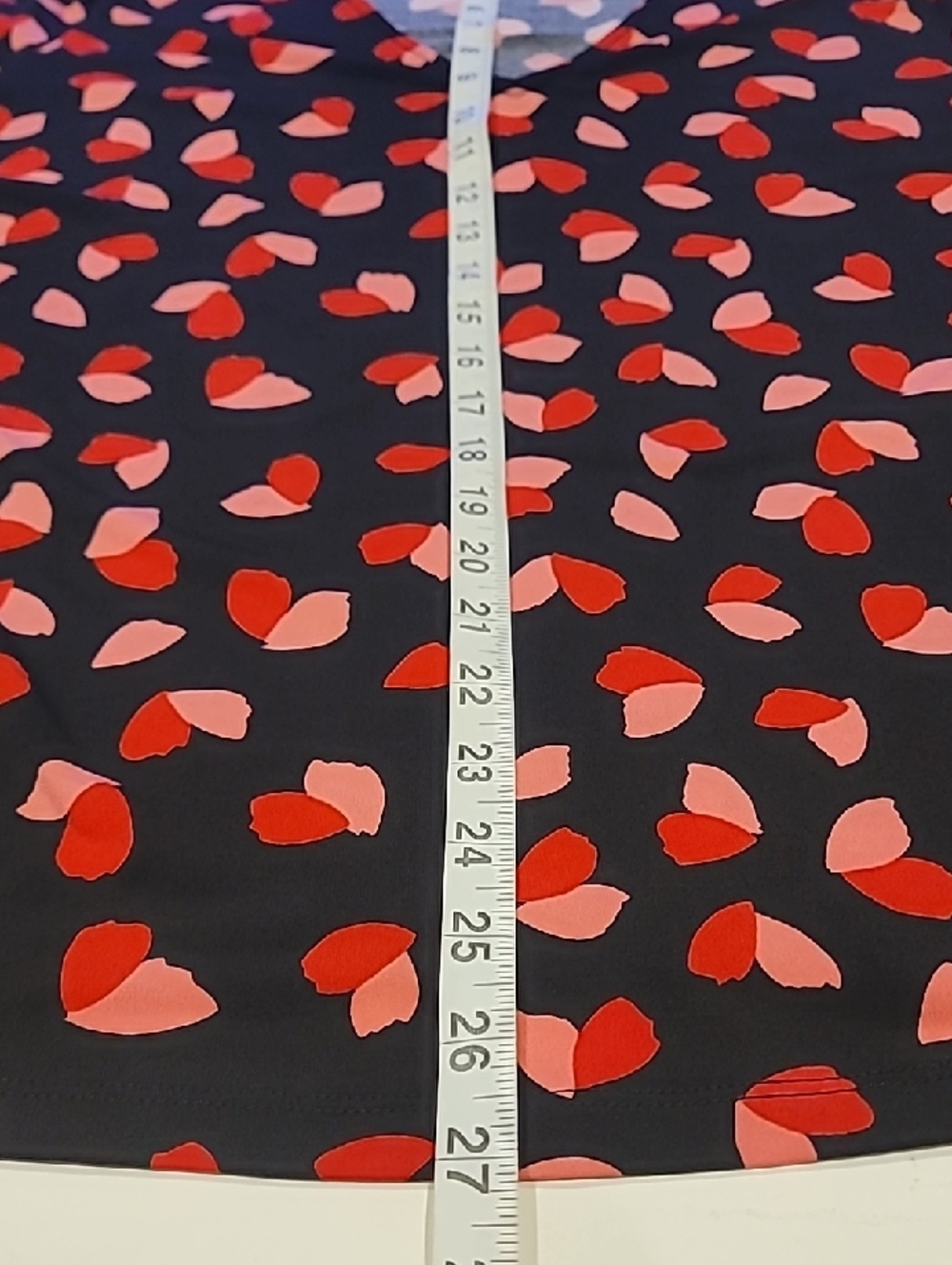 MICHAEL Michael Kors Black Blouse with Red and Pink Petal Print XL - Picture 10 of 12